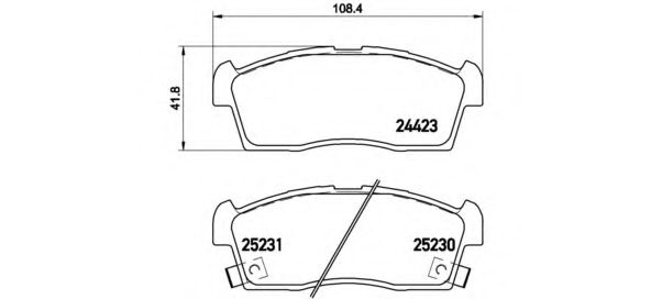 Тормозные колодки BREMBO P 61 108