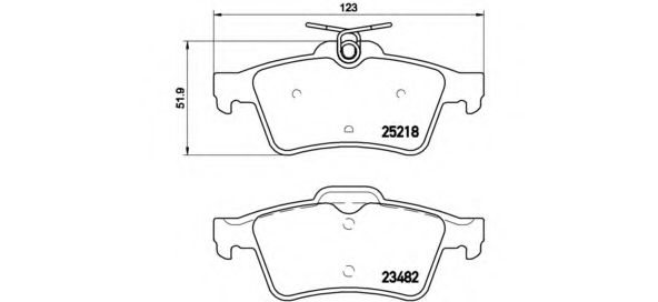 Тормозные колодки BREMBO P 61 110
