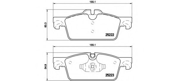 Тормозные колодки BREMBO P 61 112