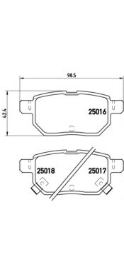 Тормозные колодки BREMBO P 83 133
