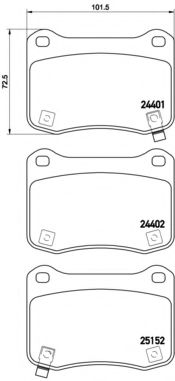 Тормозные колодки BREMBO P 83 134