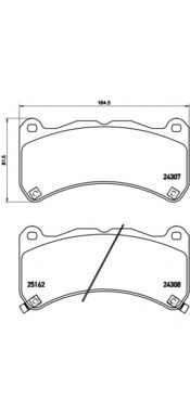 Гальмівні колодки BREMBO P 83 146