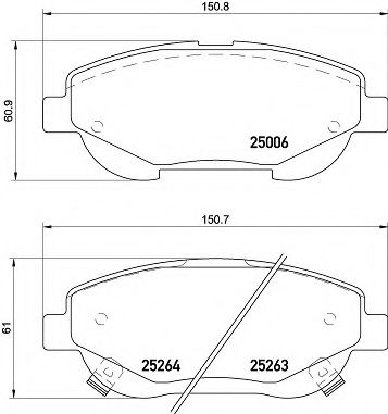Тормозные колодки BREMBO P 83 148