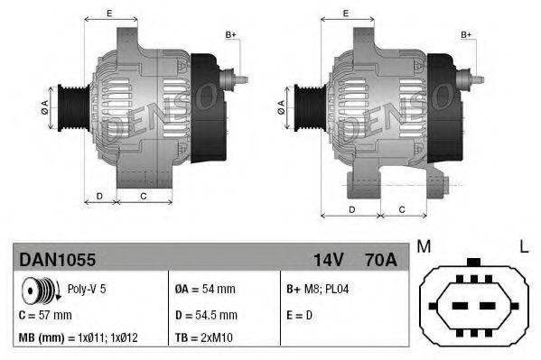 Генератор DENSO DAN1055