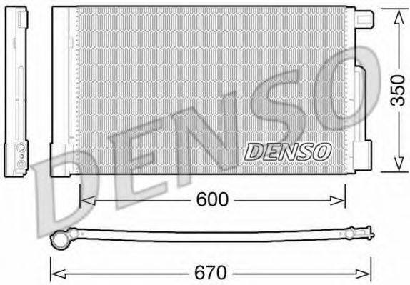 Радиатор кондиционера DENSO DCN01004