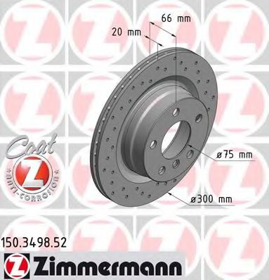 Тормозной диск ZIMMERMANN 150.3498.52
