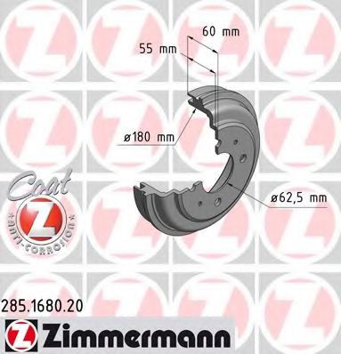 Тормозной барабан ZIMMERMANN 285.1680.20