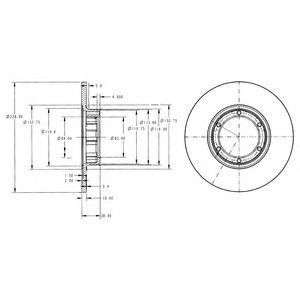 Гальмівний диск DELPHI BG2071