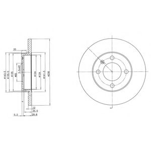 Гальмівний диск DELPHI BG2116