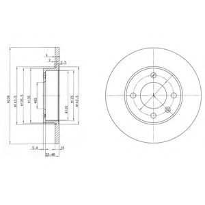 Тормозной диск DELPHI BG2117