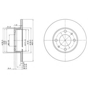 Гальмівний диск DELPHI BG2147