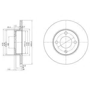 Тормозной диск DELPHI BG2215