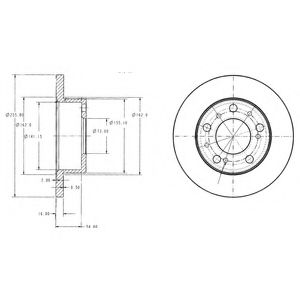 Гальмівний диск DELPHI BG2253