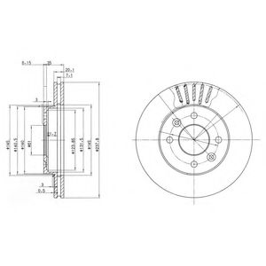 Тормозной диск DELPHI BG2282