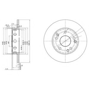Тормозной диск DELPHI BG2288