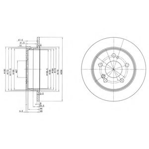 Тормозной диск DELPHI BG2291