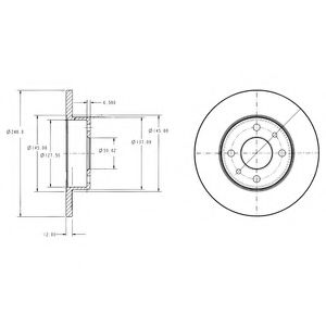 Тормозной диск DELPHI BG2313