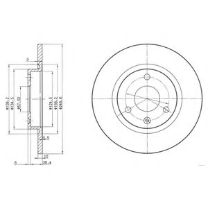 Тормозной диск DELPHI BG2724