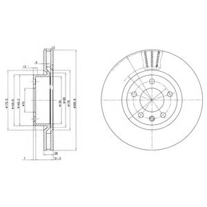 Тормозной диск DELPHI BG2742