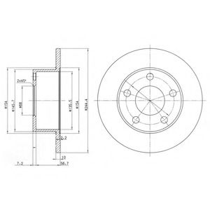 Гальмівний диск DELPHI BG2746