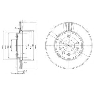 Тормозной диск DELPHI BG2750