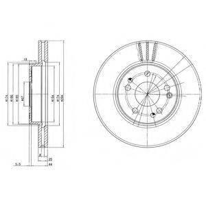 Тормозной диск DELPHI BG2772