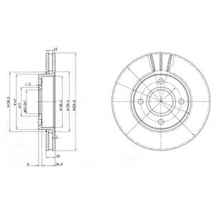 Тормозной диск DELPHI BG2780