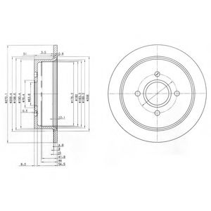 Гальмівний диск DELPHI BG2781