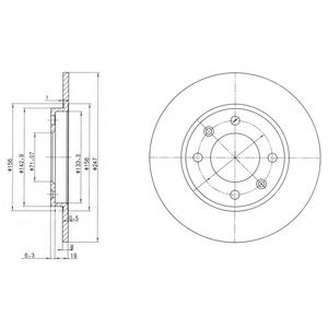 Гальмівний диск DELPHI BG2800