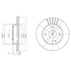Гальмівний диск DELPHI BG2802