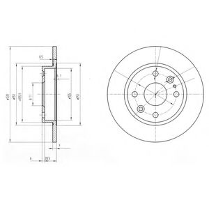 Тормозной диск DELPHI BG2803