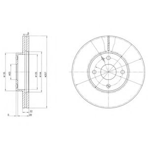 Тормозной диск DELPHI BG2804