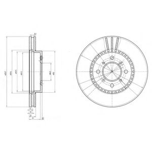 Тормозной диск DELPHI BG2814