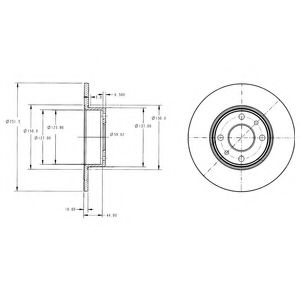 Тормозной диск DELPHI BG2322