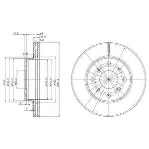 Тормозной диск DELPHI BG2336