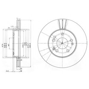Тормозной диск DELPHI BG2345