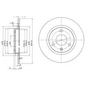 Тормозной диск DELPHI BG2355