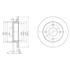 Тормозной диск DELPHI BG2357