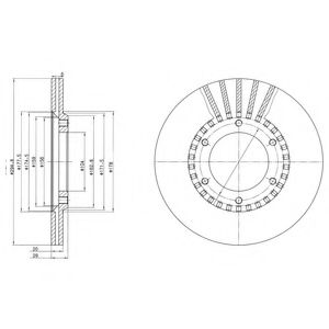Тормозной диск DELPHI BG2365
