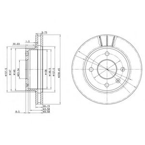 Тормозной диск DELPHI BG2367