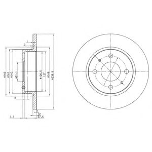 Тормозной диск DELPHI BG2379