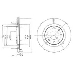Гальмівний диск DELPHI BG2387