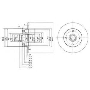 Тормозной диск DELPHI BG2389