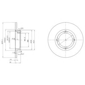 Тормозной диск DELPHI BG2400
