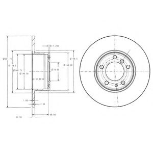 Гальмівний диск DELPHI BG2430