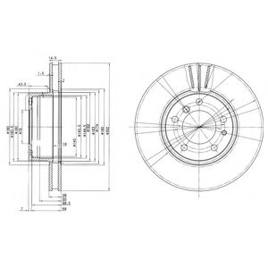 Тормозной диск DELPHI BG2434