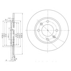 Гальмівний диск DELPHI BG2445