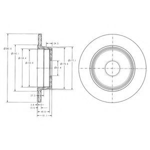 Гальмівний диск DELPHI BG2510