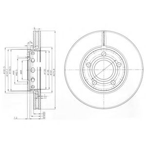 Гальмівний диск DELPHI BG2518