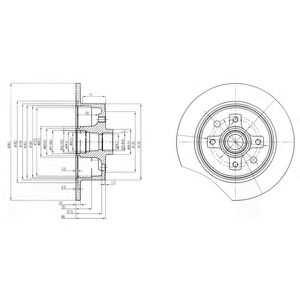 Тормозной диск DELPHI BG2571